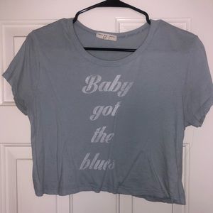 urban outfitters baby blue crop top